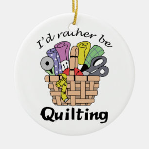 Snarare vara Quilting Julgransprydnad Keramik