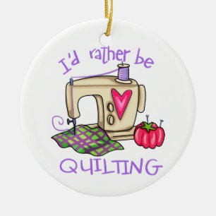 Snarare vara Quilting Julgransprydnad Keramik