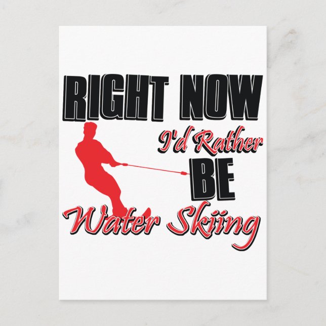 Snarare vara Vatten Skiing Vykort (Framsida)