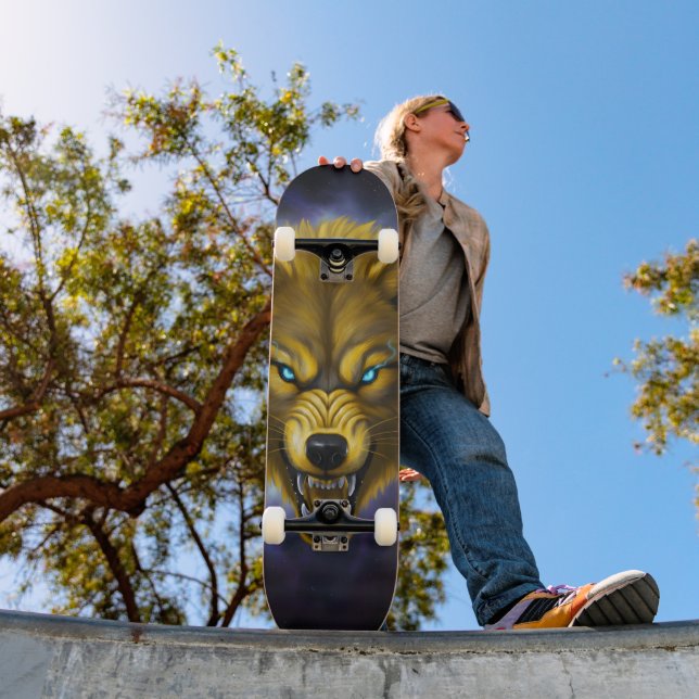 Snaring yellow wolf Skateboard (Utomhus 1)