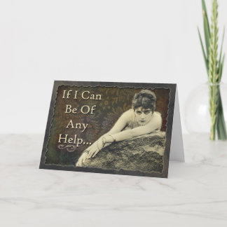 Snarkaliskt hälsningskort om jag kan hjälpa dig... kort