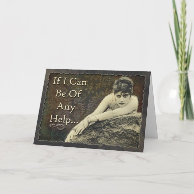 Snarkaliskt hälsningskort om jag kan hjälpa dig... kort (Framsida)