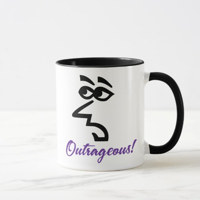 Snarkig dam outrageous kaffemug mugg (Höger)