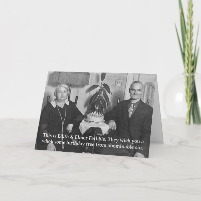 Snarkig födelsedagsfoto-kort kort (Framsida)
