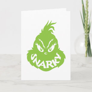 Snarkig Grinch Grinch-ansikte Kort