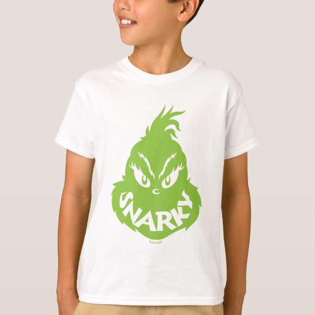 Snarkig Grinch | Grinch-ansikte T Shirt (Framsida)