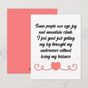 Snarkig rolig födelsedagskort för äldre julkort