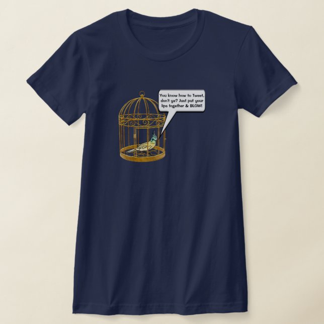Snarky Bird Talk Personlig Tee Shirt (Laydown)