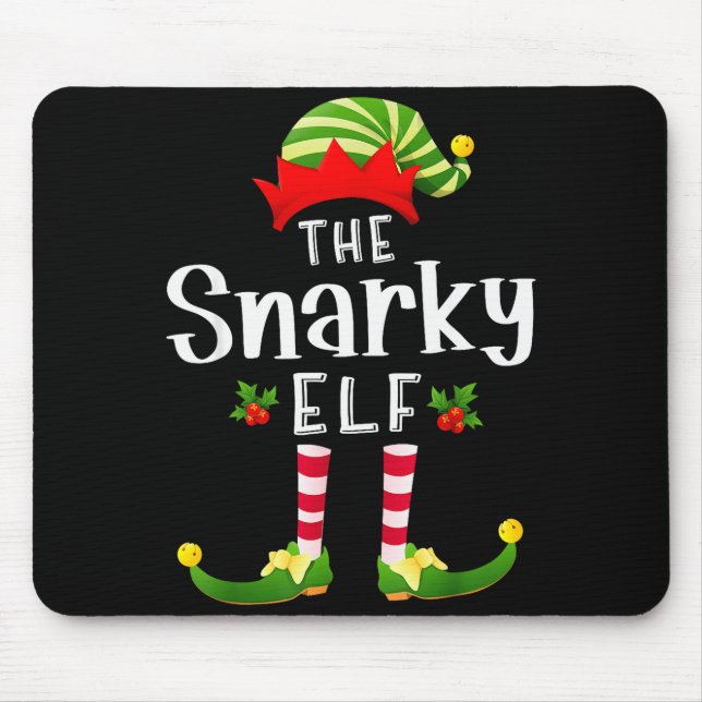 Snarky Christmas Elf Matching Pajama X-mas Party  Musmatta (Framsidan)