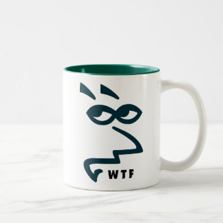 Snarky damen WTF kaffemugge Två-Tonad Mugg