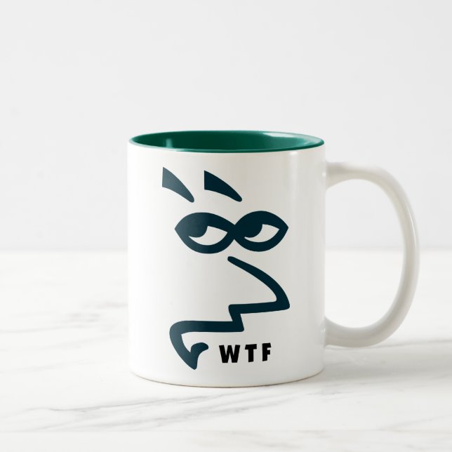 Snarky damen WTF kaffemugge Två-Tonad Mugg (Höger)