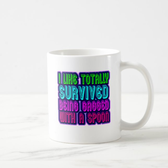 Snarky Eighties Spoon Funny Parody Slogan Kaffemugg (Höger)