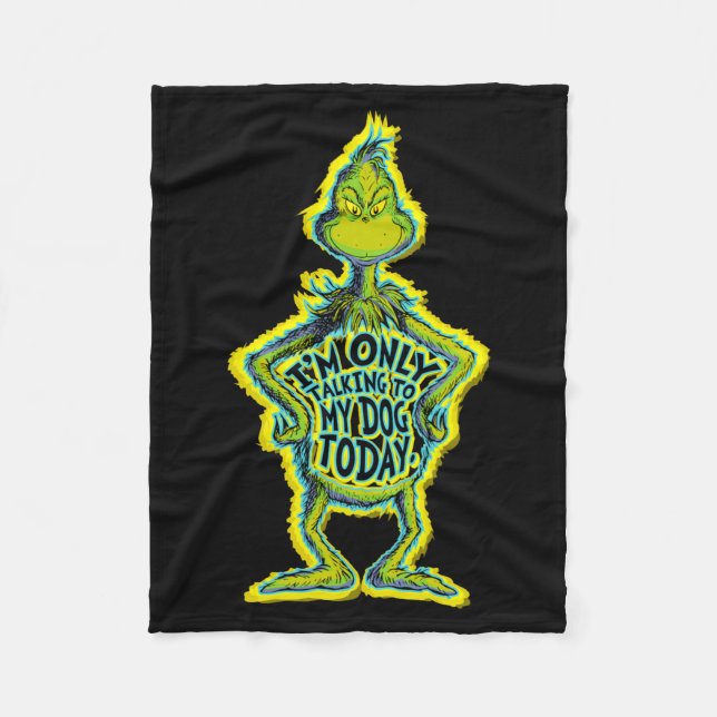 Snarky Funny Im Only Talking To My Dog T  Fleecefilt (Framsidan)