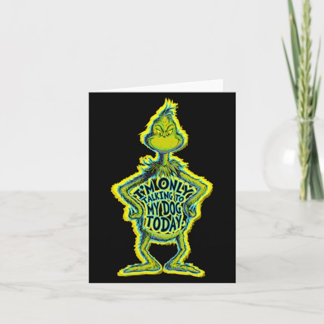 Snarky Funny Im Only Talking To My Dog T  Kort (Framsida)