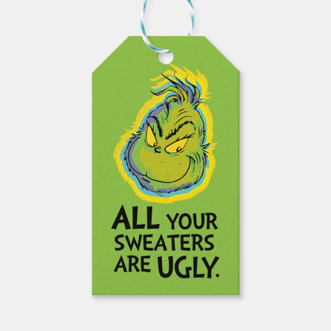 Snarky Grinch | Alla dina sötare är fula Presentetikett (Framsidan)
