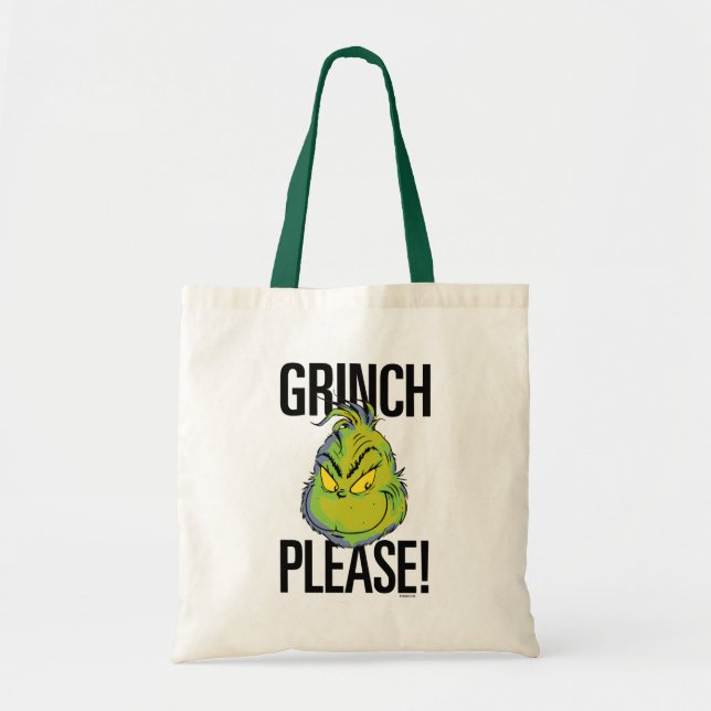 Snarky Grinch | Funny Grinch, citat Tygkasse (Framsidan)