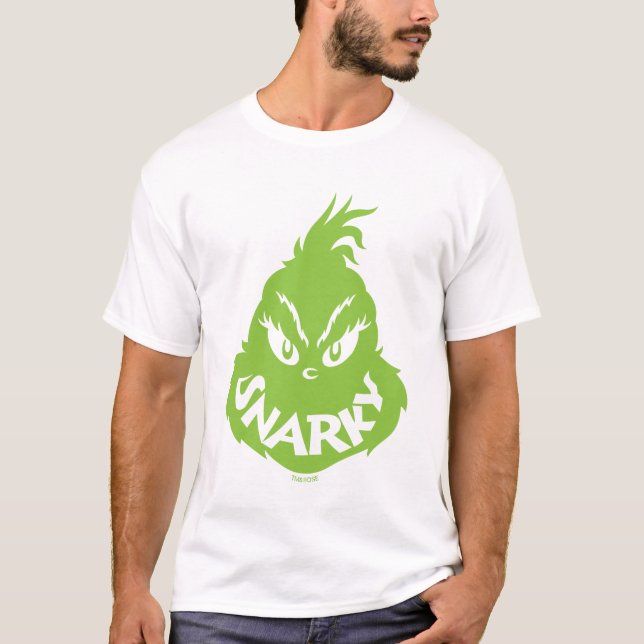 Snarky Grinch | Grinch Ansikte T Shirt (Framsida)