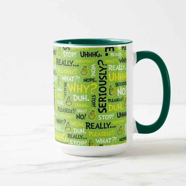 Snarky Grinch | Grinch Snarky Phrase Mönster Mugg (Höger)