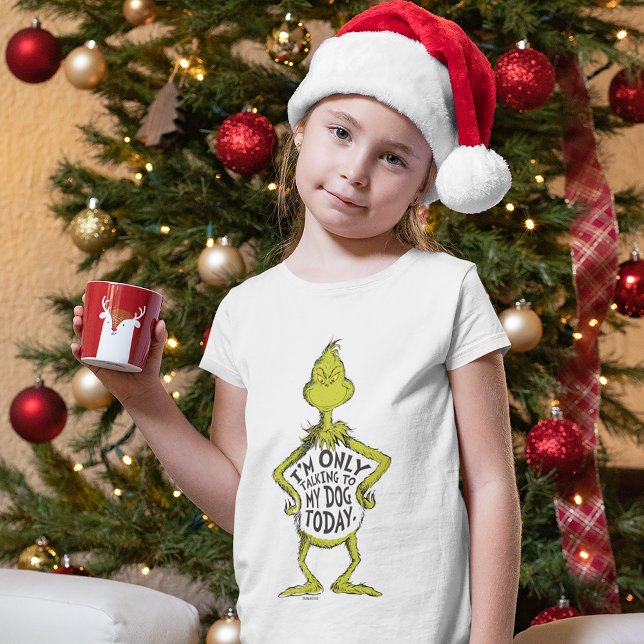Snarky Grinch | Lustigt att jag bara pratar med mi T Shirt (Kid wearing shirt)