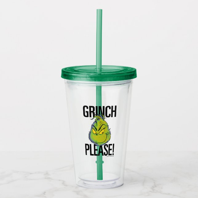 Snarky Grinch | Rolig Grinch Vänligen citera Take Away Mugg (Framsida)