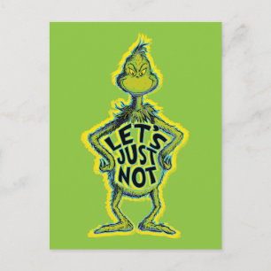 Snarky Grinch Roligt Låt Oss Inte Citera Vykort