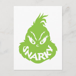Snarky Grinch Snarky Grinch Ansikte Vykort