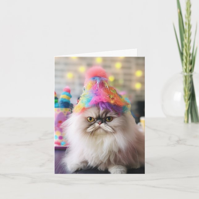 Snarky Katt Födelsedagsgratulationskort Kort (Framsida)
