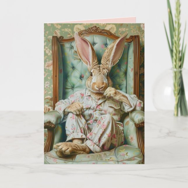 Snarky Rabbit Påskkort Kort (Framsida)
