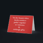 Snarky Rolig Familjehelg Helgkort<br><div class="desc">Det perfekta Snarky Julkortet för Snarky Familjer oavsett religiös övertygelse! (100% av ALLA VINSTER skänks till The Breast Cancer Research Foundation)</div>