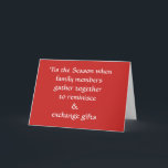 Snarky Rolig Familjehelg Helgkort<br><div class="desc">Det perfekta Snarky Julkortet för Snarky Familjer oavsett religiös övertygelse! (100% av ALLA VINSTER skänks till The Breast Cancer Research Foundation)</div>