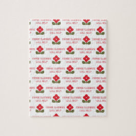 Snarky Rude Kor Stitch Funny Irreent humor Pussel