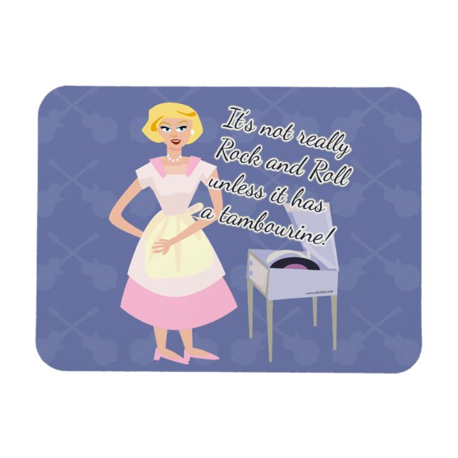 Snarky Sten Tambourine Housefru Magnet (Horisontell)
