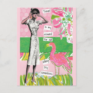 Snarky Vacation Postcard Killing My Coworkers Helg Vykort