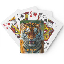 Snarling Arg Tiger Personalize Namn
