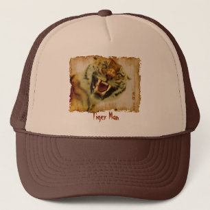 Snarling Asian Tiger Wildlife-älskare Art Apparel Keps