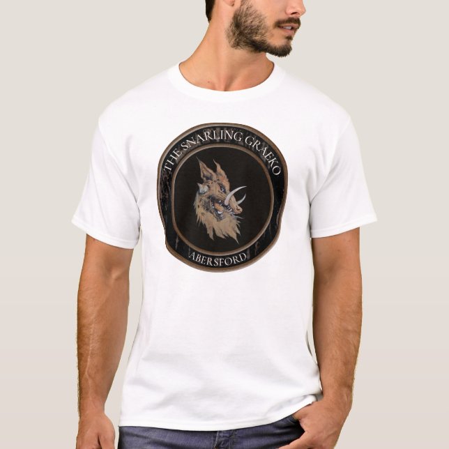 Snarling Graeko Round Manar-Shirt T Shirt (Framsida)
