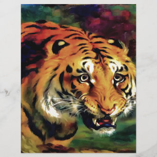 Snarling Tiger Artistic Porträtt