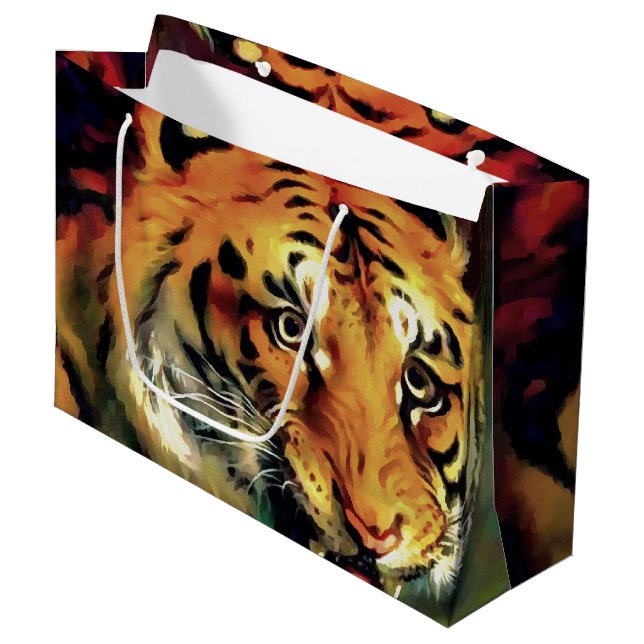 Snarling Tiger Artistic Porträtt (Framsidan Vinklad)