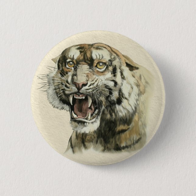 Snarling Tiger Knapp (Framsida)