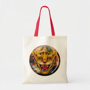Snarling Tiger Nebula Tote Bag Tygkasse