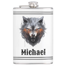Snarling Wolf Personalized