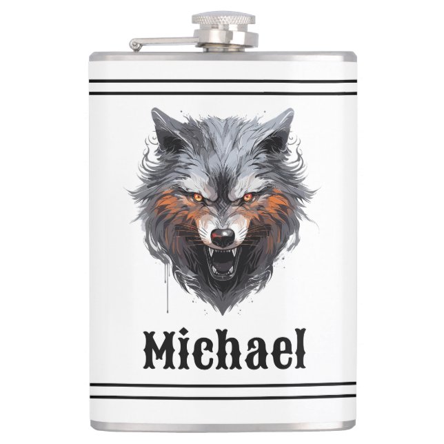 Snarling Wolf Personalized Fickplunta (Framsidan)