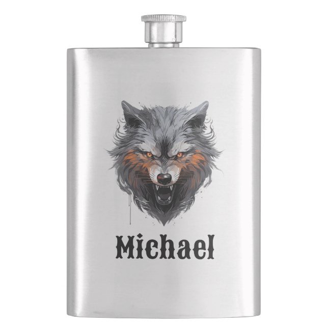 Snarling Wolf Personalized Fickplunta (Framsidan)