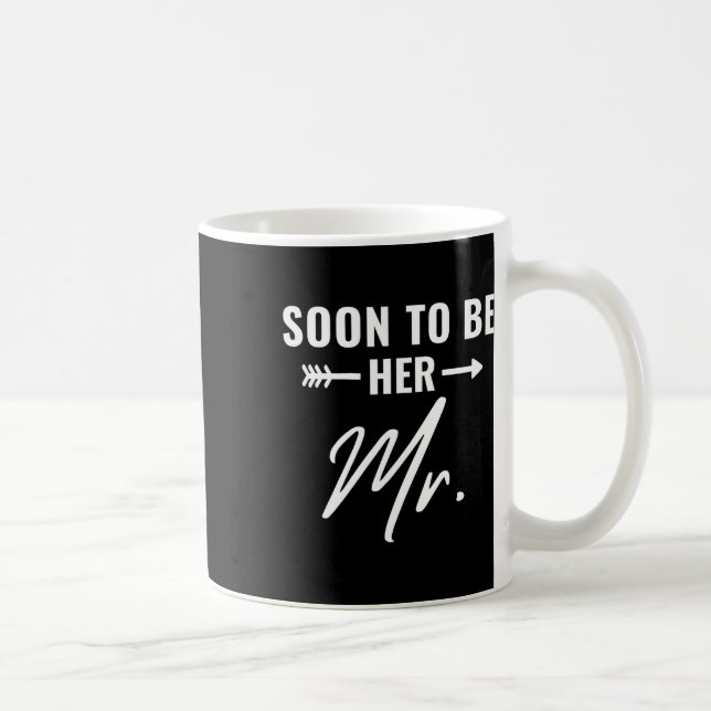 Snart att bli hennes herr framtida make brudgum en kaffemugg (Höger)