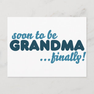 Snart att bli mormor. vykort