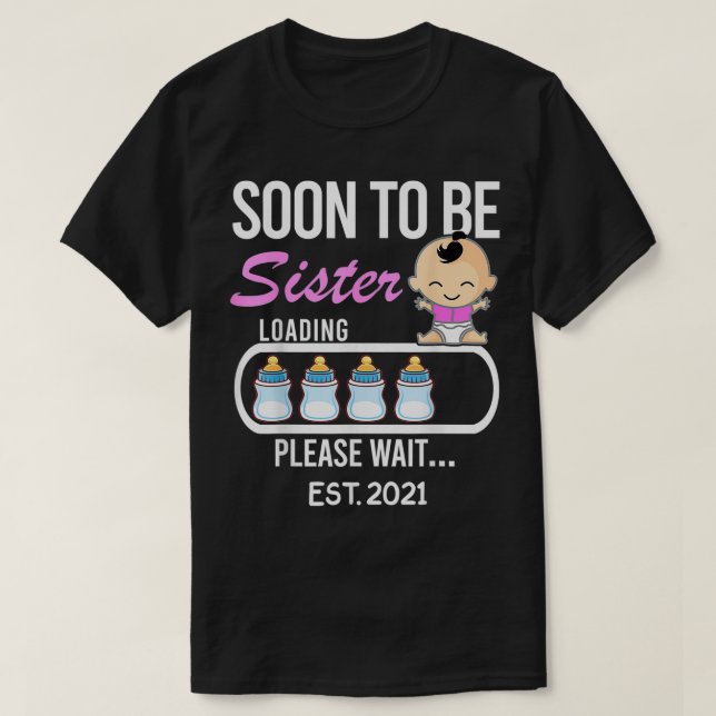 Snart att bli stor syster EST T Shirt (Design framsida)