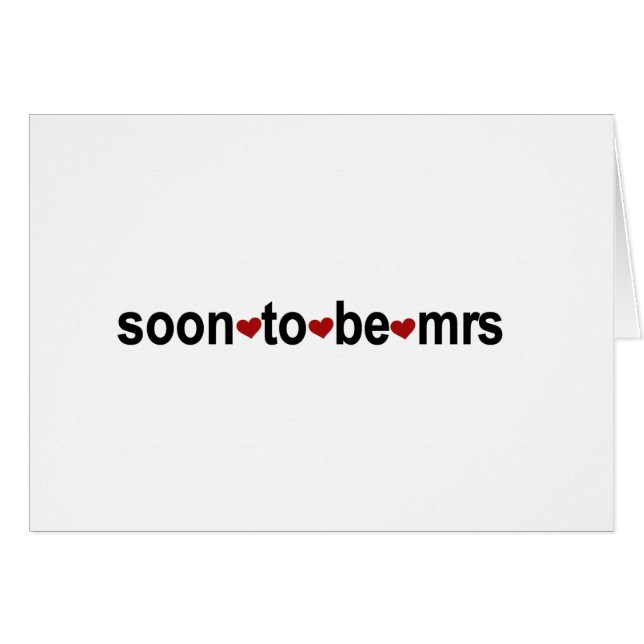 Snart att vara Fru Hälsningskort (Framsidan Horizontal)