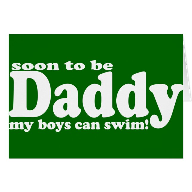 Snart att vara pappa hälsningskort (Framsidan Horizontal)