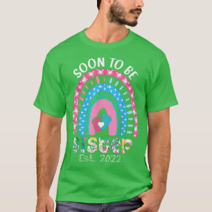 Snart att vara ster EST 2022 Gender Reveal Rosa Bl T Shirt