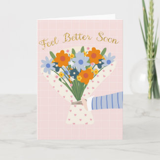 Snart Bättre Blomsterbukett Från Oss Kort